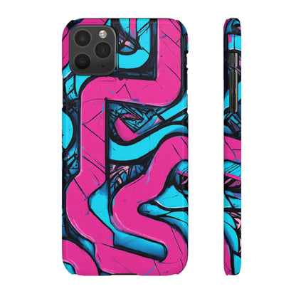 Pink-Blue Graffiti Snap Case - Colorwink