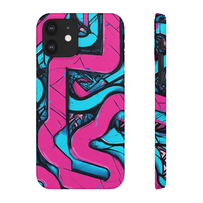 Pink-Blue Graffiti Snap Case - Colorwink