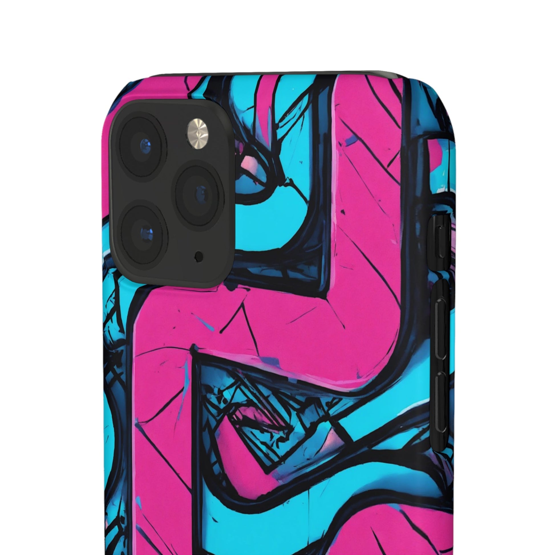 Pink-Blue Graffiti Snap Case - Colorwink