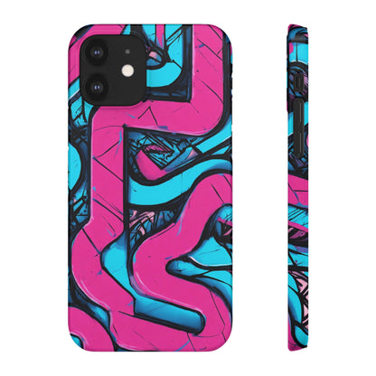 Pink-Blue Graffiti Snap Case - Colorwink