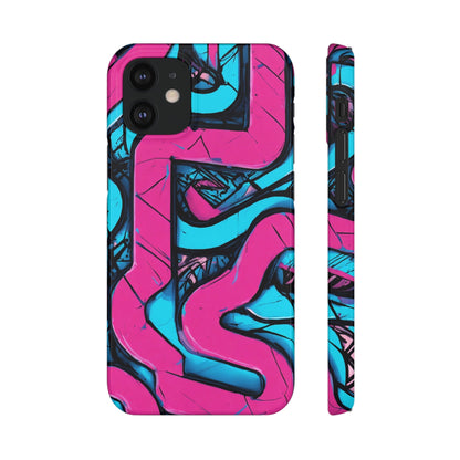 Pink-Blue Graffiti Snap Case - Colorwink