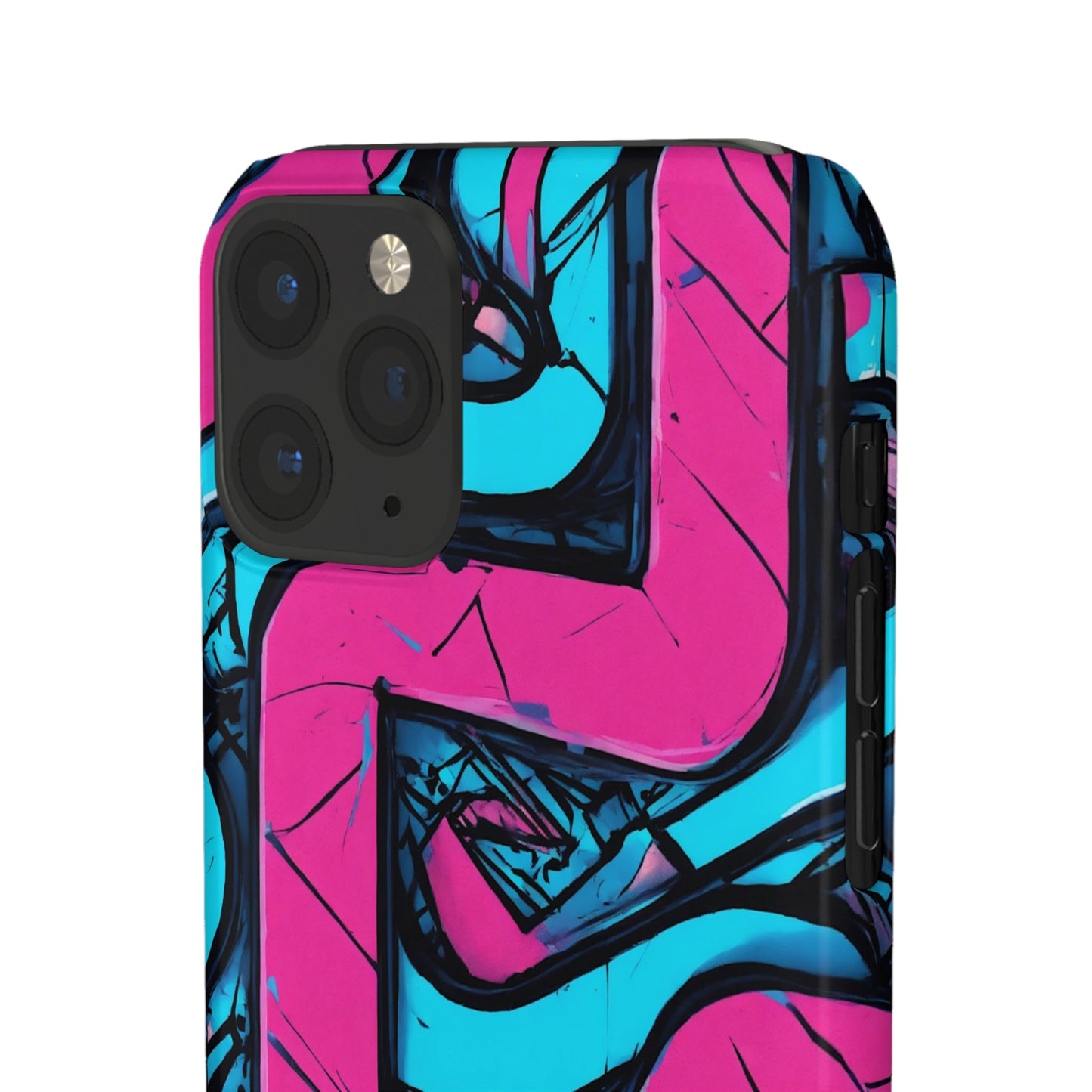 Pink-Blue Graffiti Snap Case - Colorwink