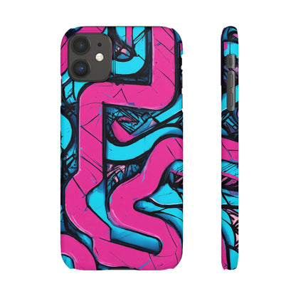 Pink-Blue Graffiti Snap Case - Colorwink