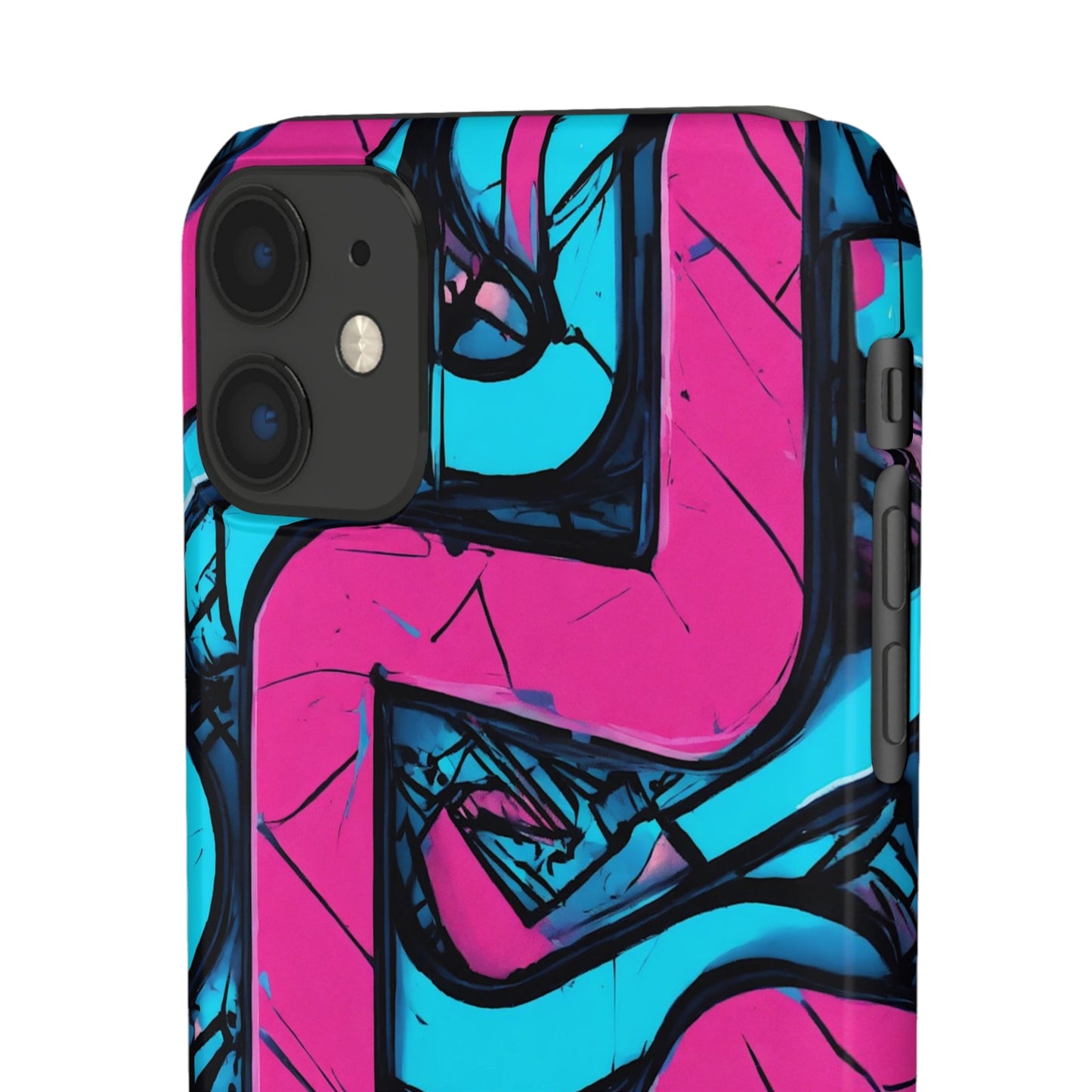 Pink-Blue Graffiti Snap Case - Colorwink