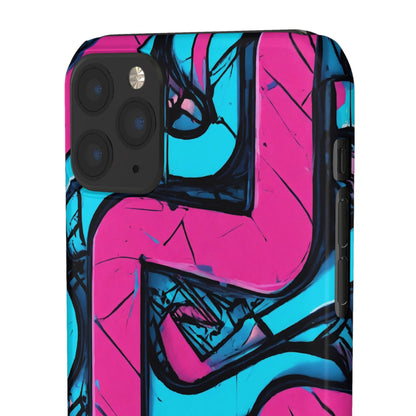 Pink-Blue Graffiti Snap Case - Colorwink