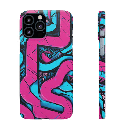 Pink-Blue Graffiti Snap Case - Colorwink