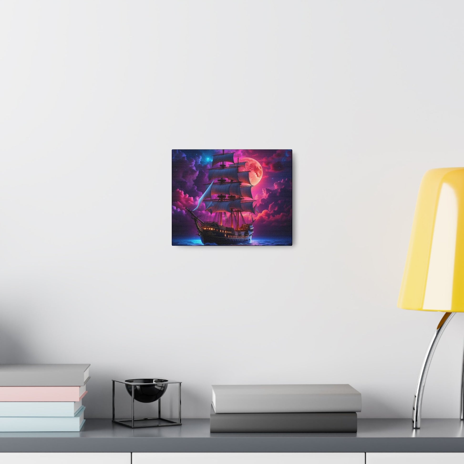 Pink Moon View Canvas - Colorwink