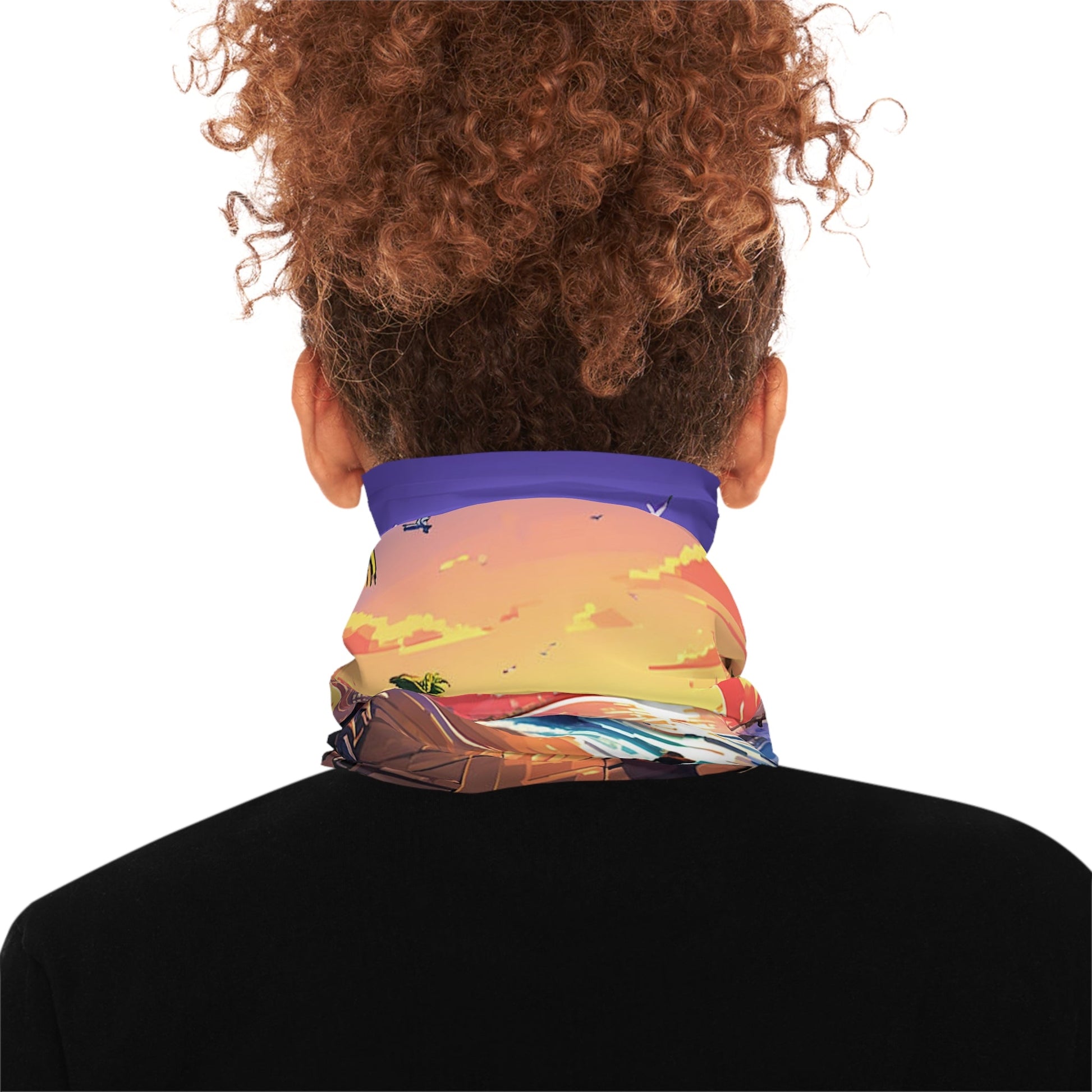 Pixelated Sunset Mural Neck Gaiter - Colorwink