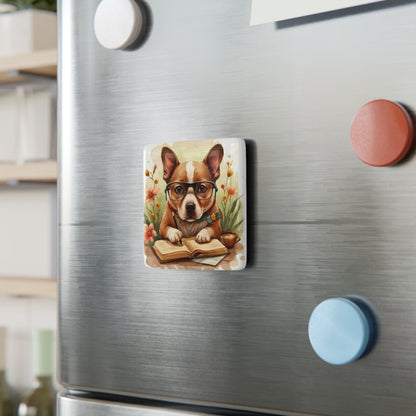 Professor Frenchie Fridge Magnet - Colorwink