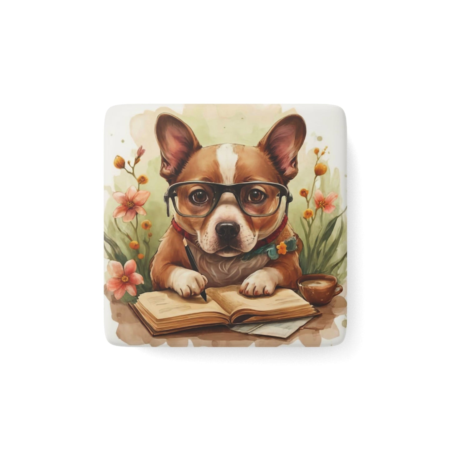 Professor Frenchie Fridge Magnet - Colorwink