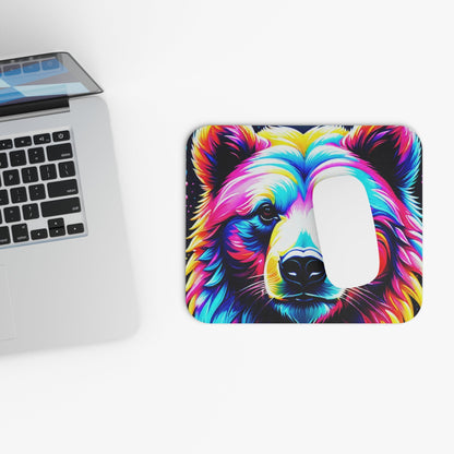 Psychedelic Bear Art Mouse Pad - Colorwink