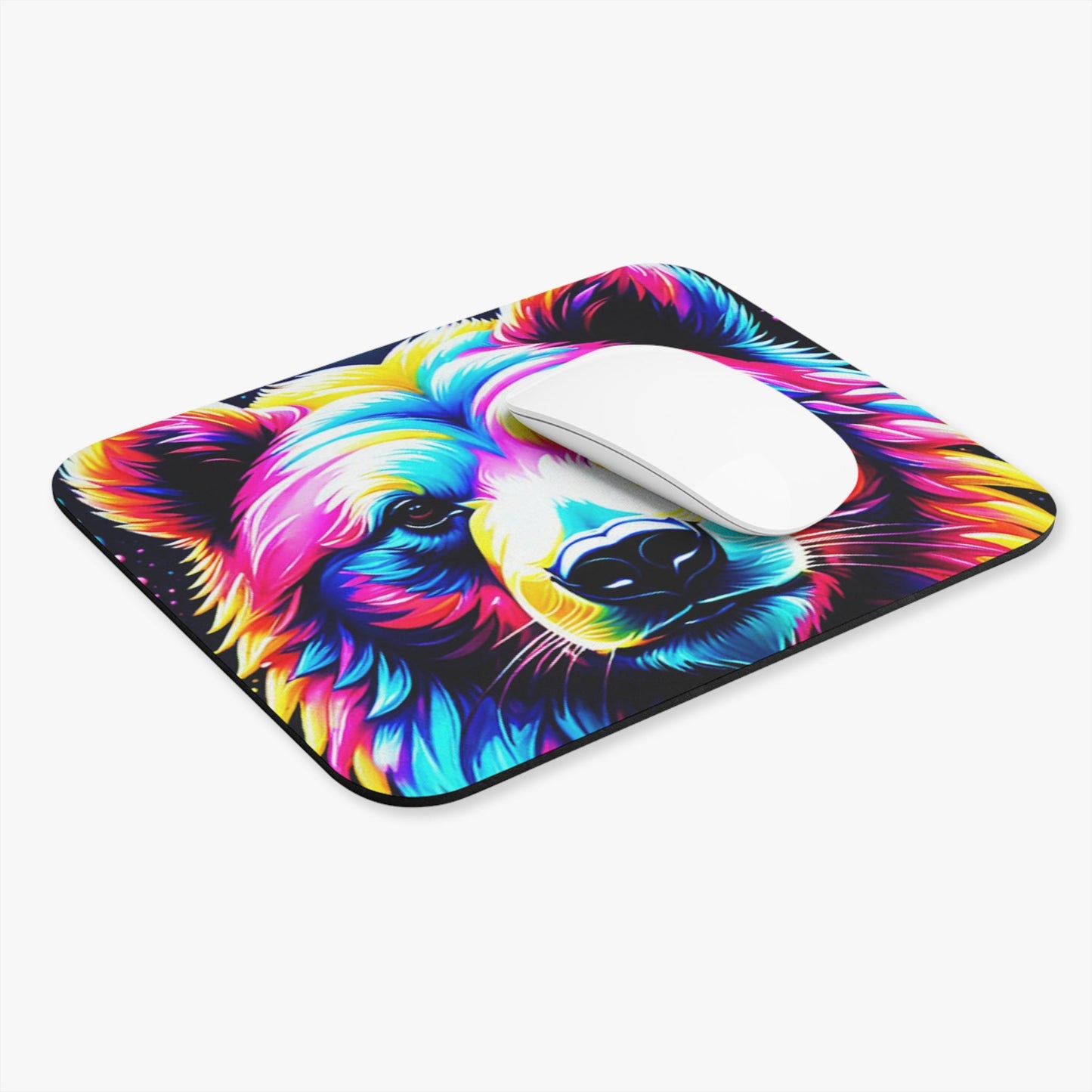 Psychedelic Bear Art Mouse Pad - Colorwink