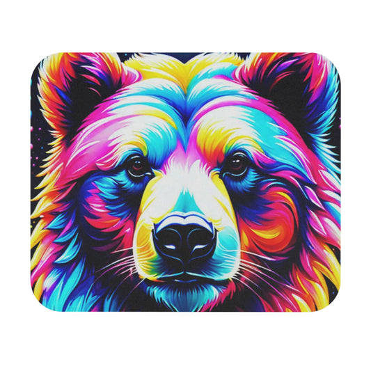 Psychedelic Bear Art Mouse Pad - Colorwink