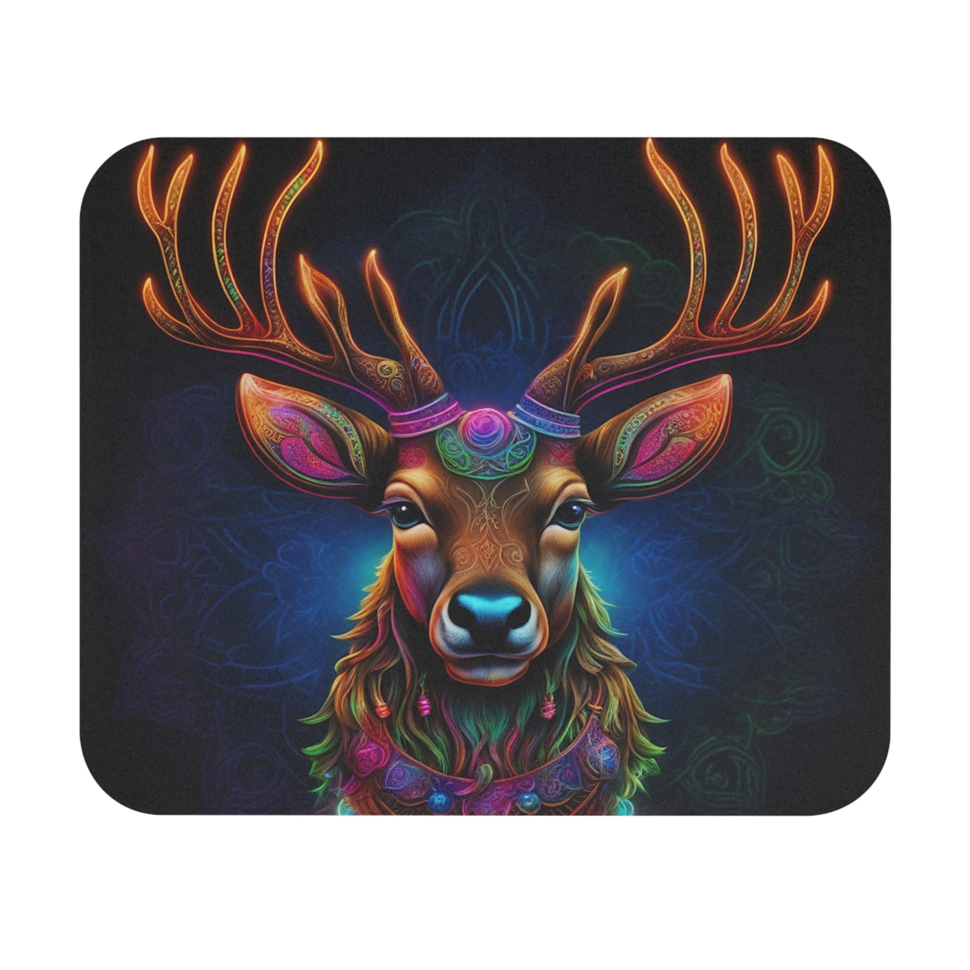 Psychedelic Deer Mouse Pad - Colorwink