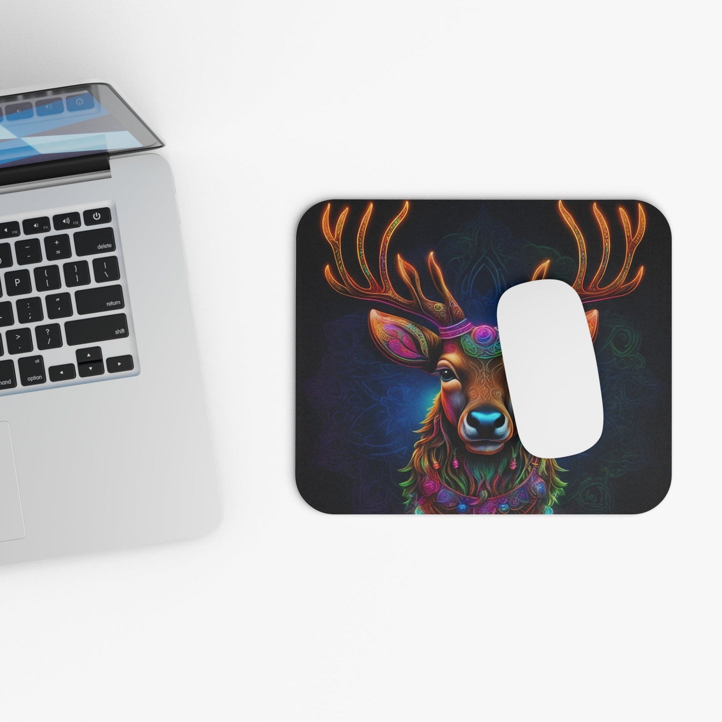 Psychedelic Deer Mouse Pad - Colorwink