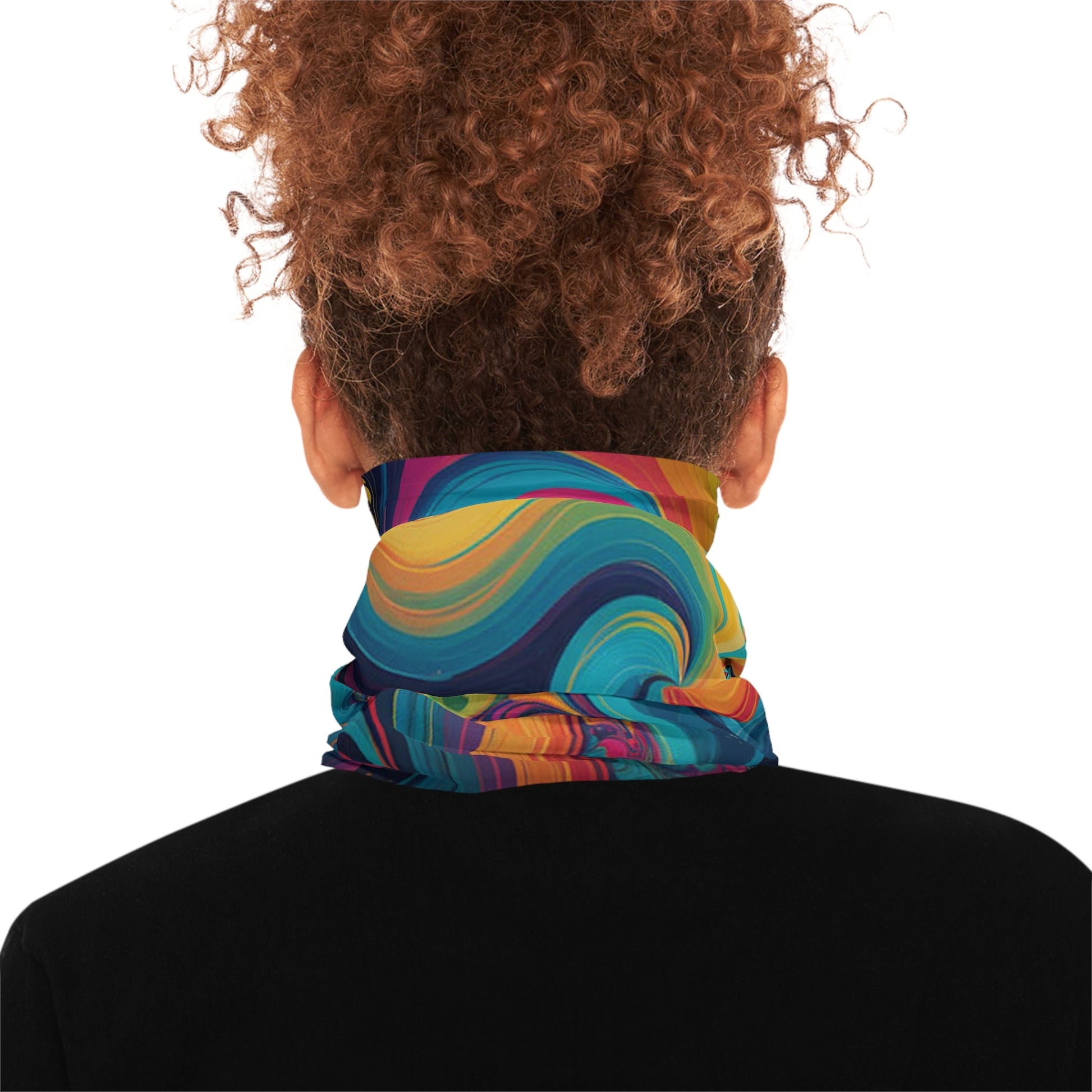 Psychedelic Floral Art Neck Gaiter - Colorwink