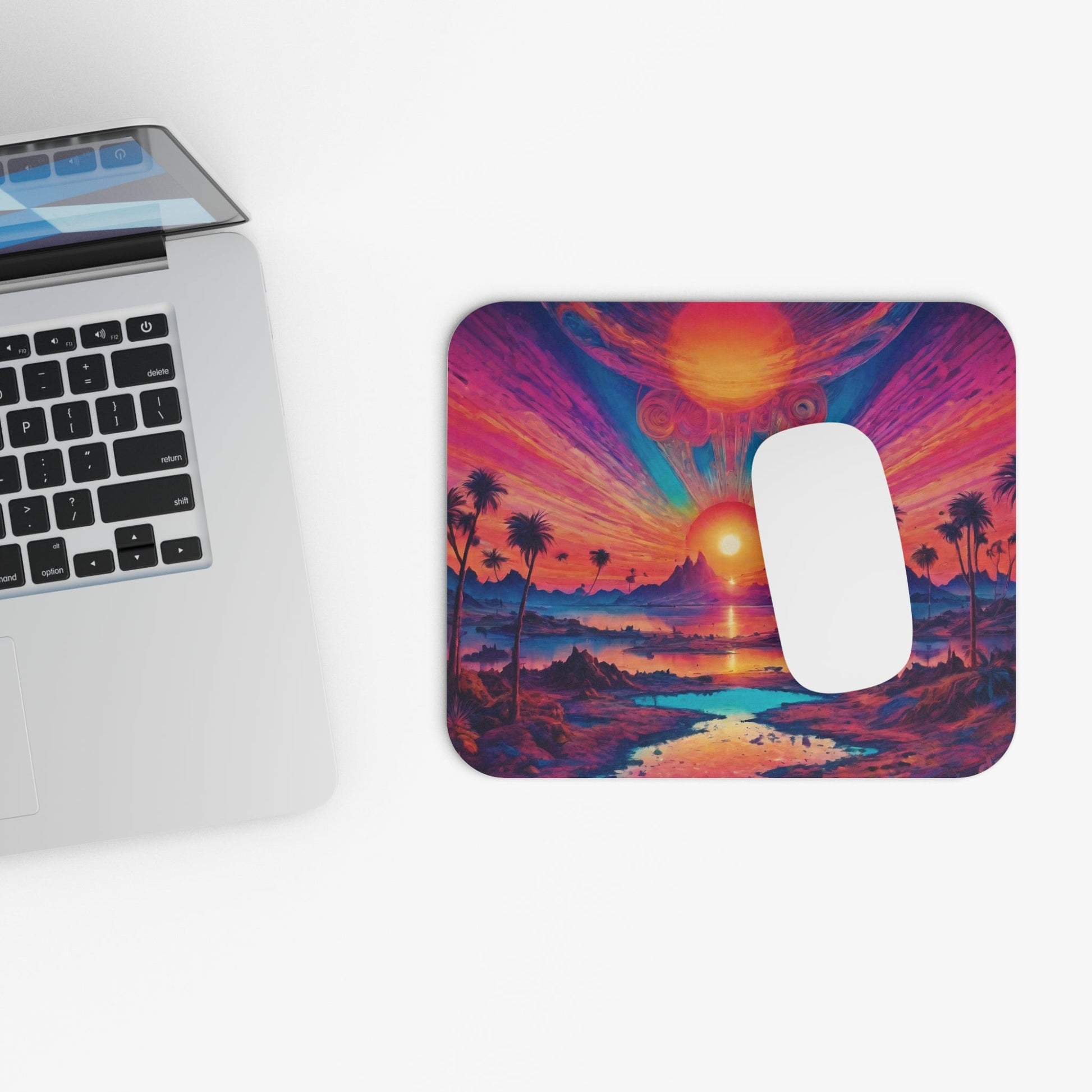 Psychedelic Sunset Mouse Pad - Colorwink