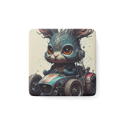 Racer Bunny Fridge Magnet - Colorwink