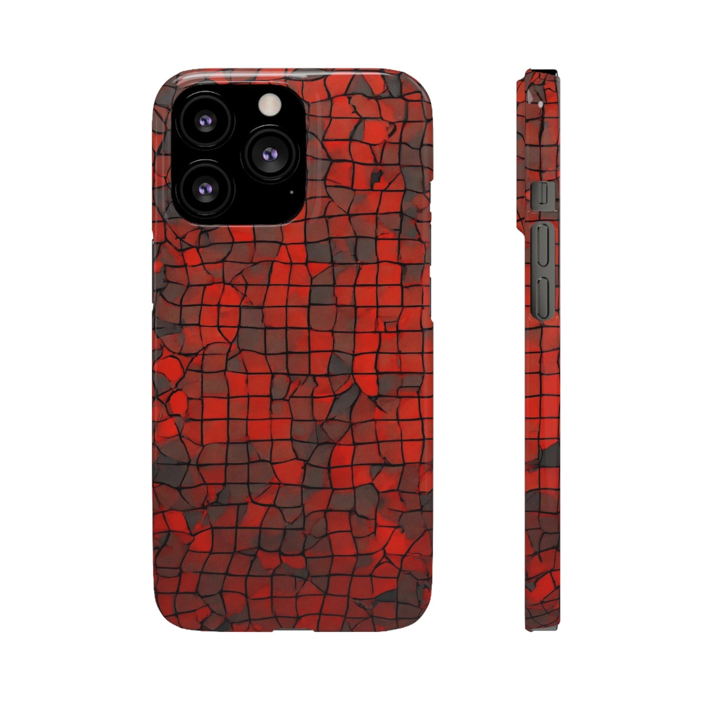 Red & Black Cubes Snap Case - Colorwink