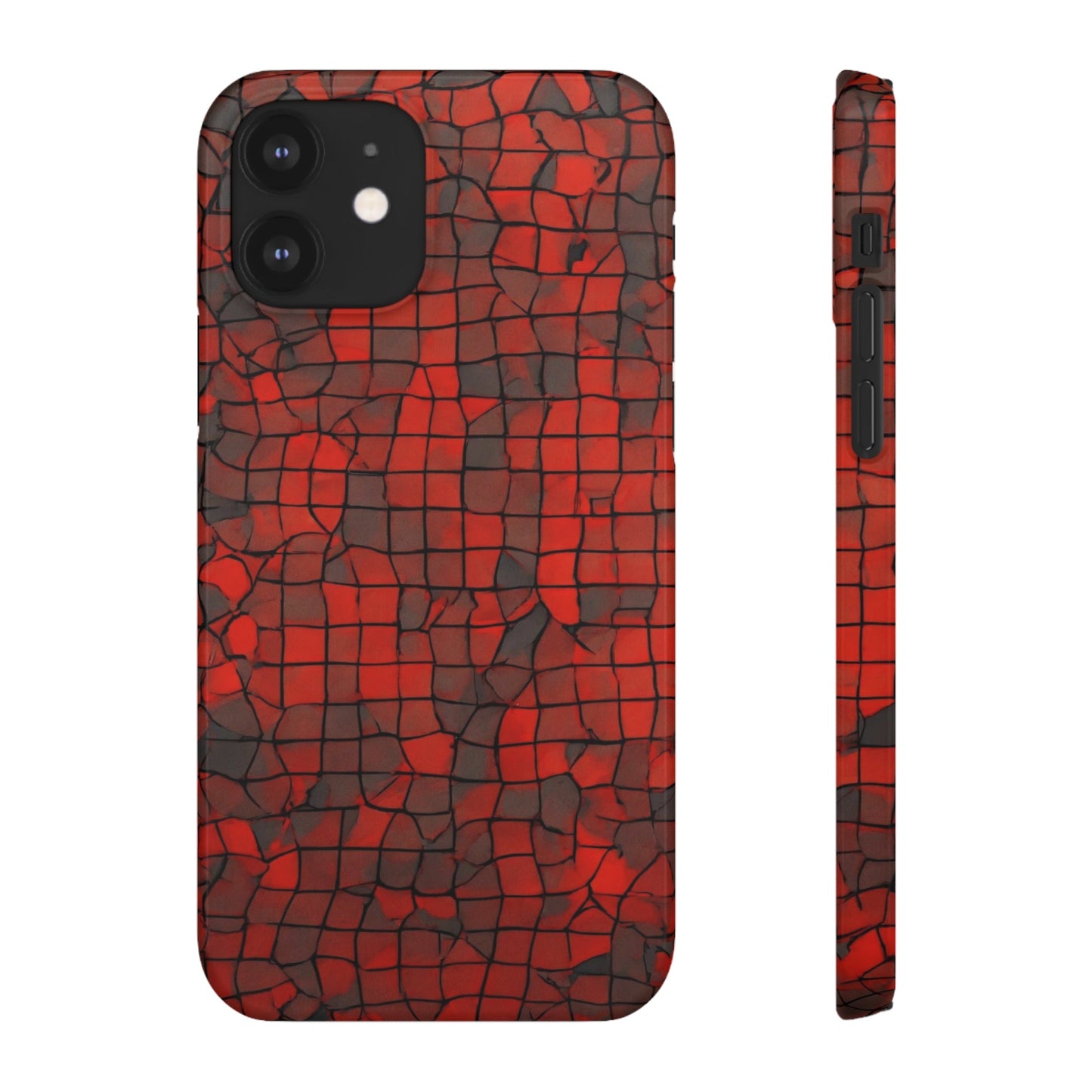 Red & Black Cubes Snap Case - Colorwink