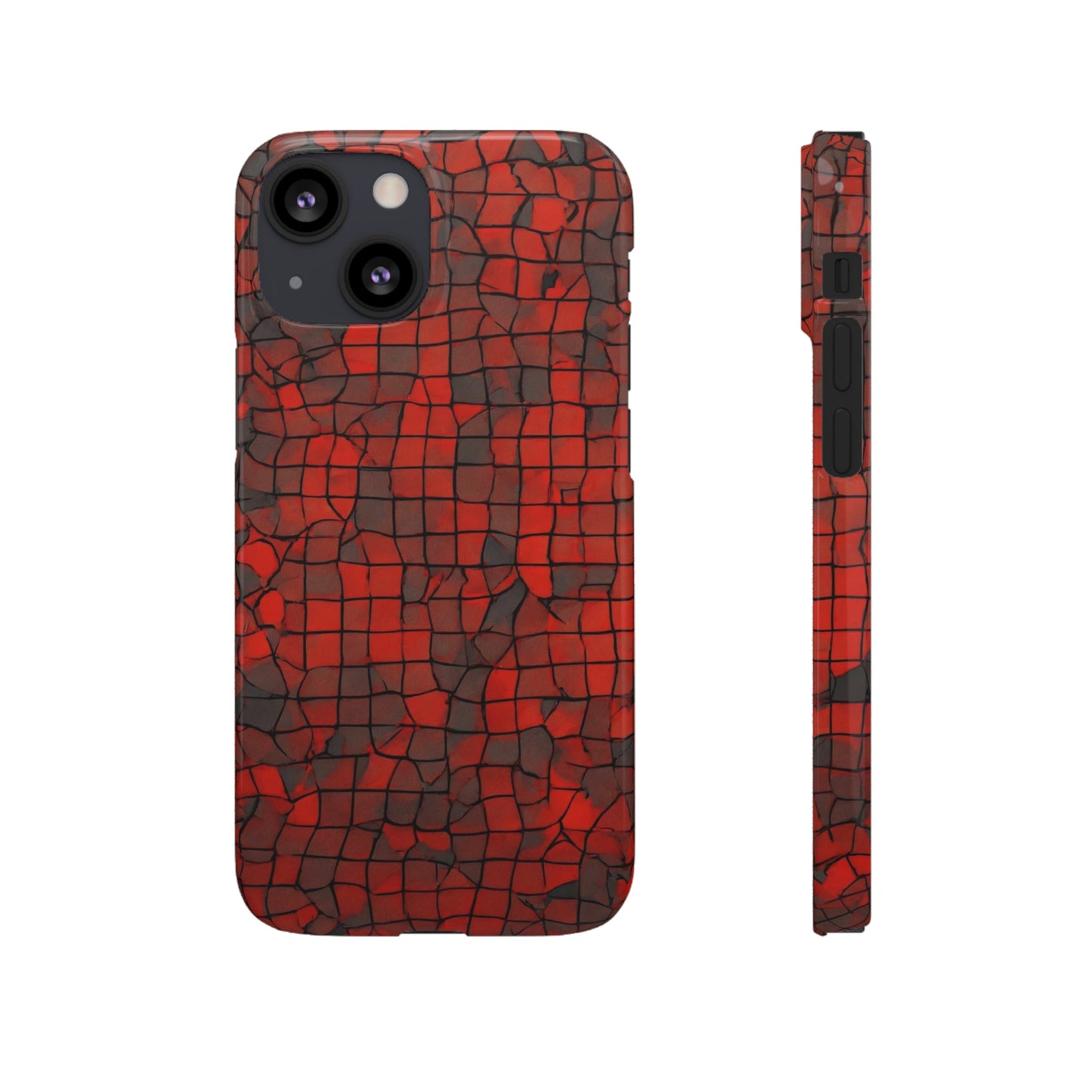 Red & Black Cubes Snap Case - Colorwink