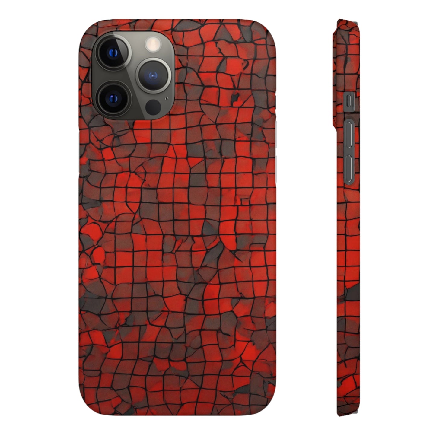 Red & Black Cubes Snap Case - Colorwink