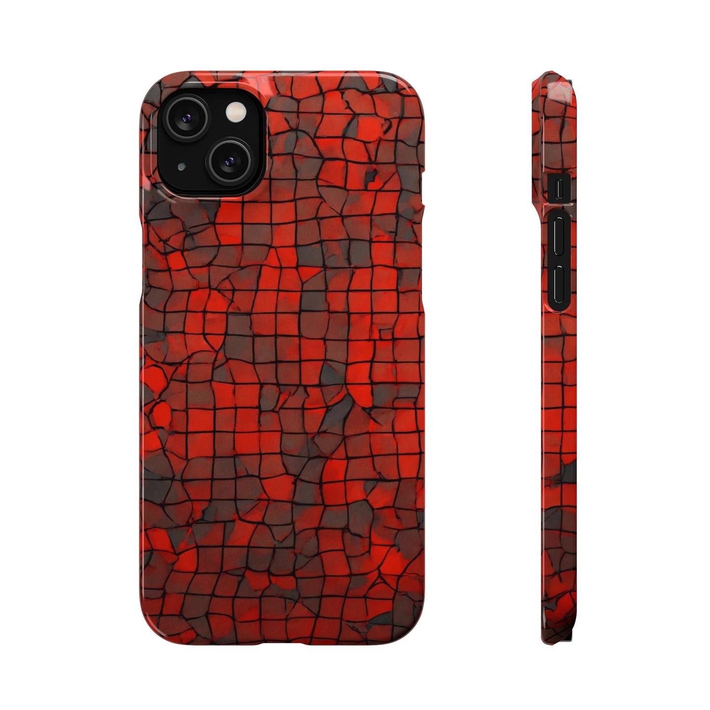 Red & Black Cubes Snap Case - Colorwink