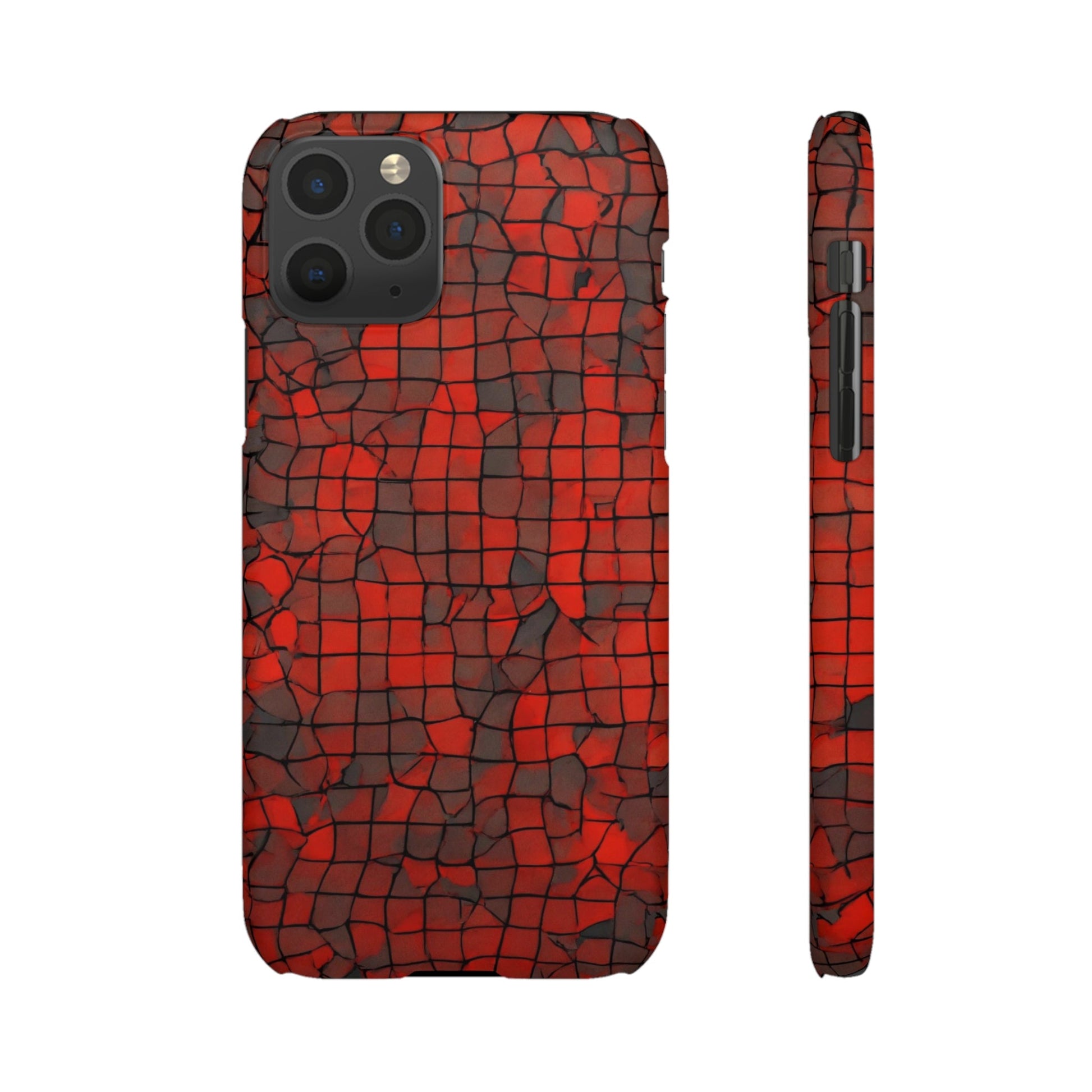 Red & Black Cubes Snap Case - Colorwink