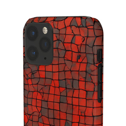 Red & Black Cubes Snap Case - Colorwink