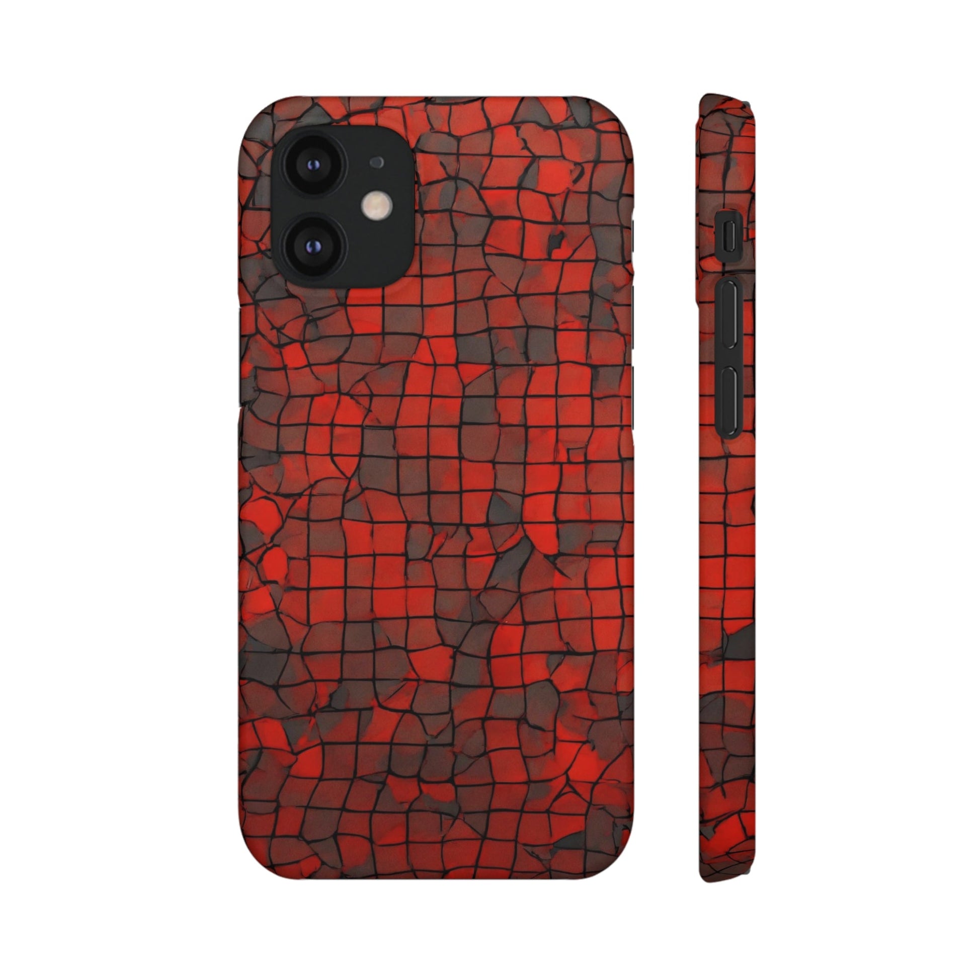 Red & Black Cubes Snap Case - Colorwink