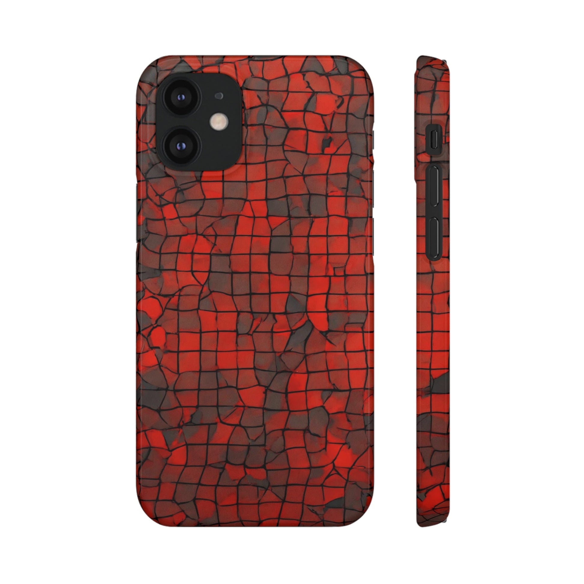 Red & Black Cubes Snap Case - Colorwink