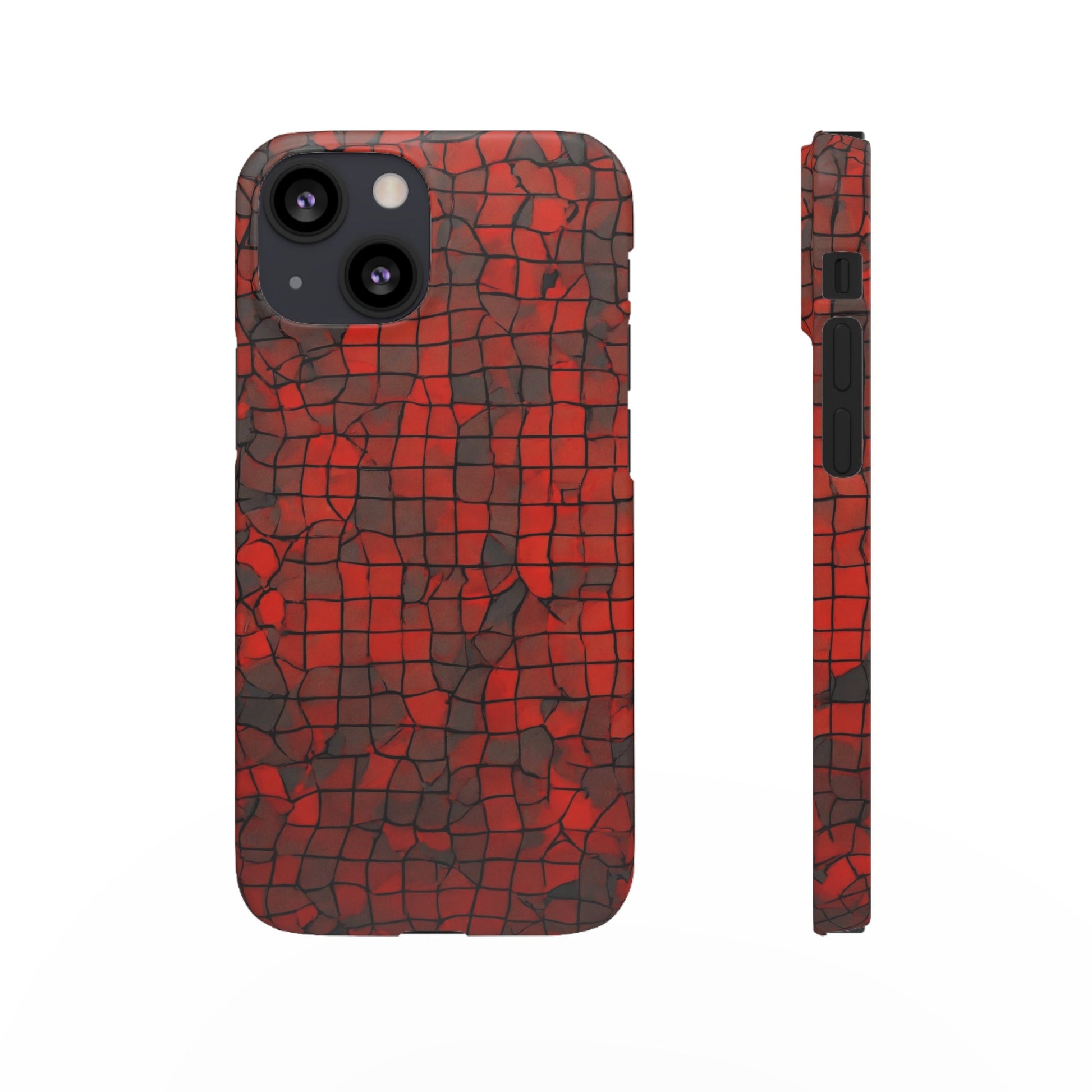 Red & Black Cubes Snap Case - Colorwink