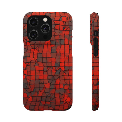 Red & Black Cubes Snap Case - Colorwink