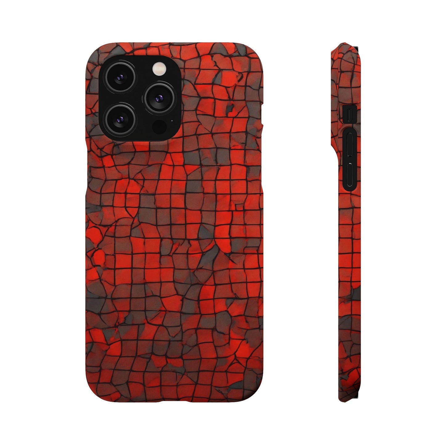 Red & Black Cubes Snap Case - Colorwink