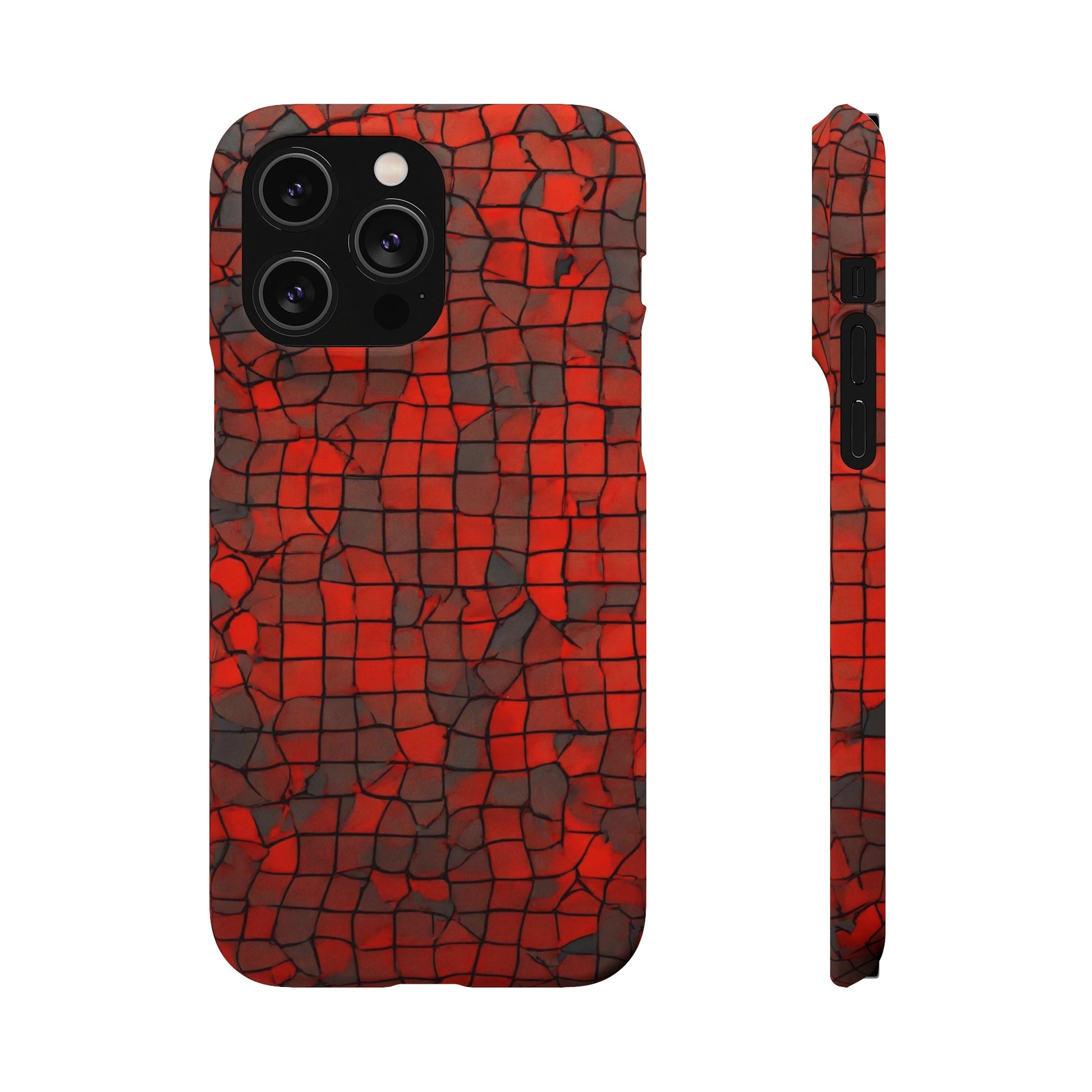 Red & Black Cubes Snap Case - Colorwink