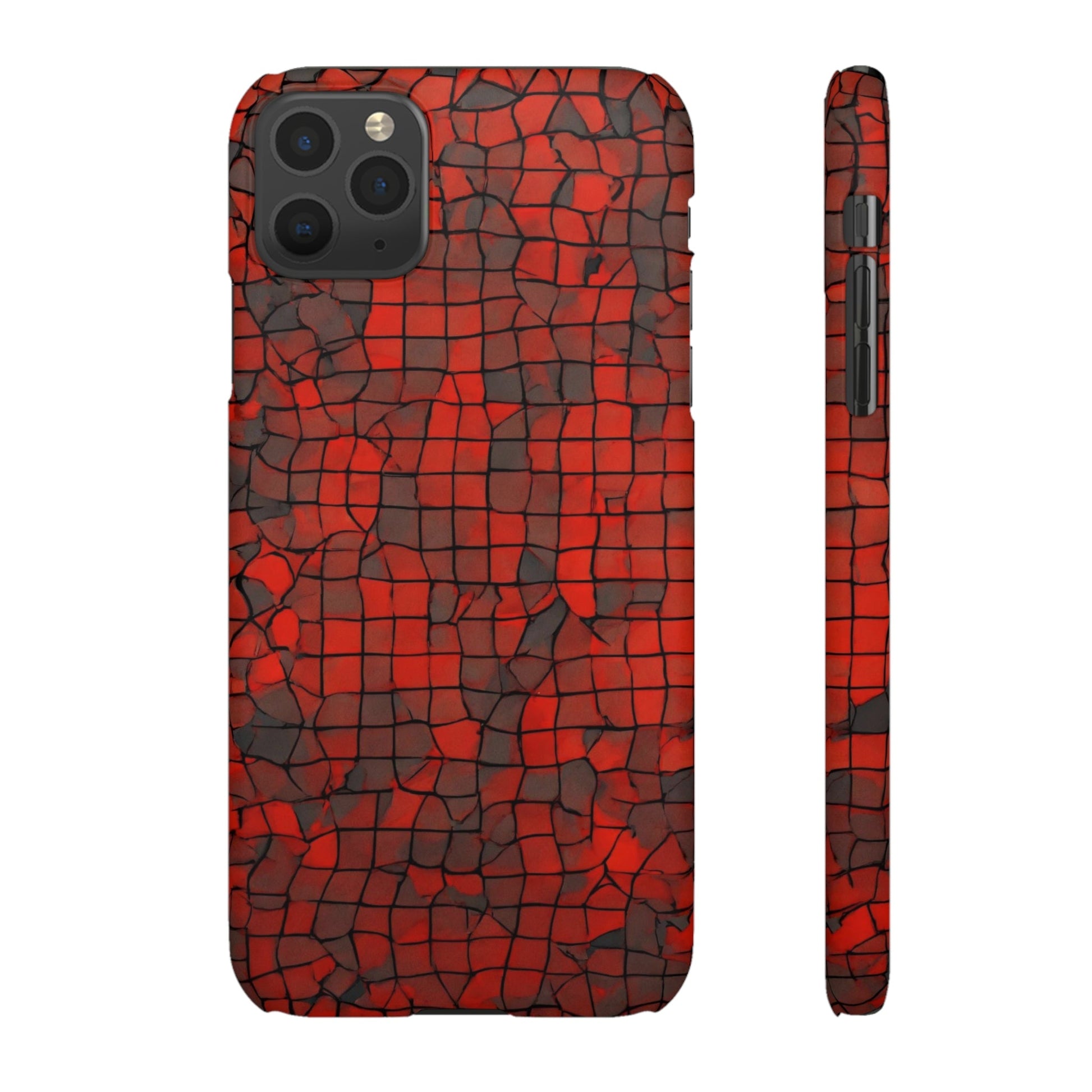 Red & Black Cubes Snap Case - Colorwink