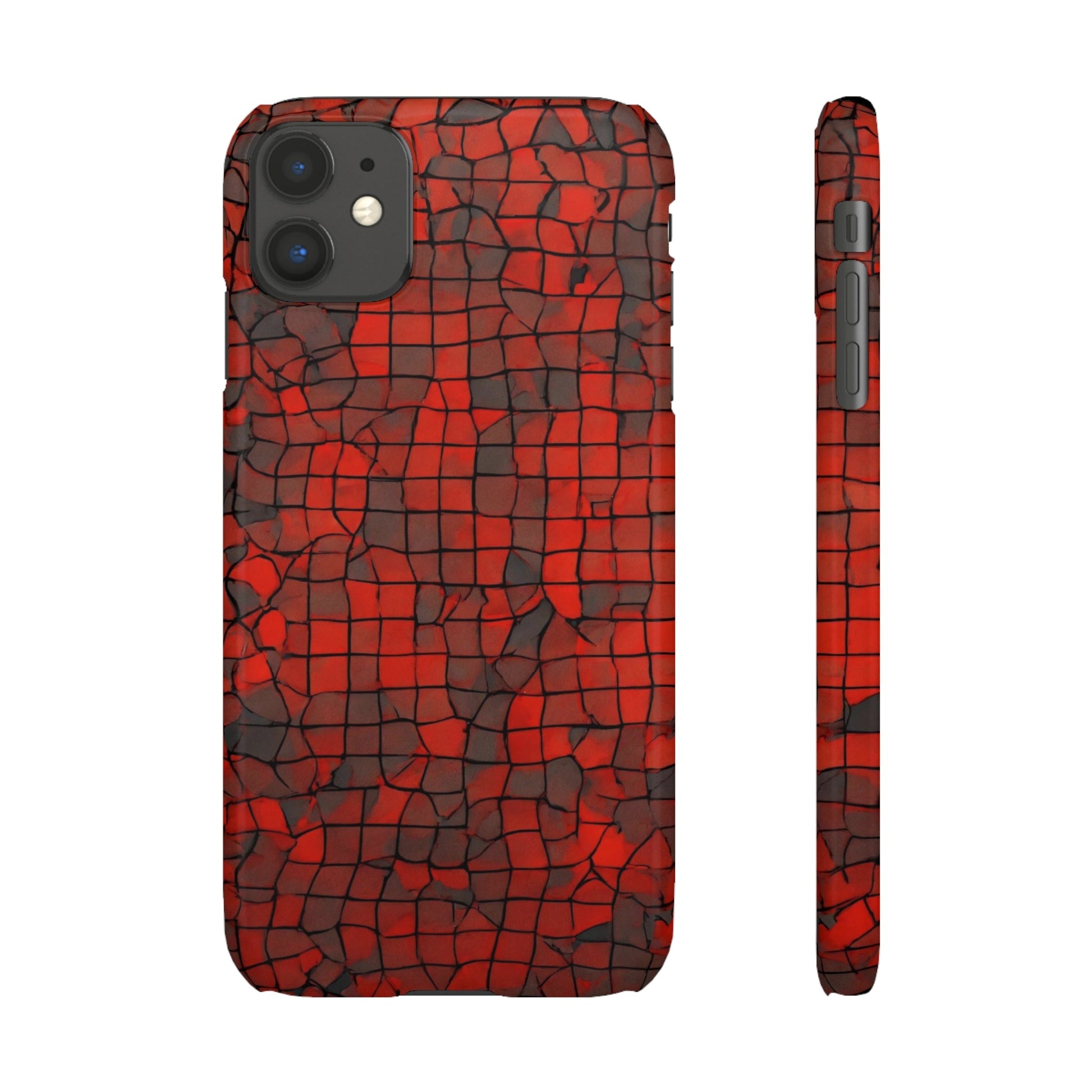 Red & Black Cubes Snap Case - Colorwink