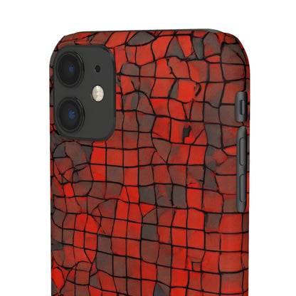 Red & Black Cubes Snap Case - Colorwink