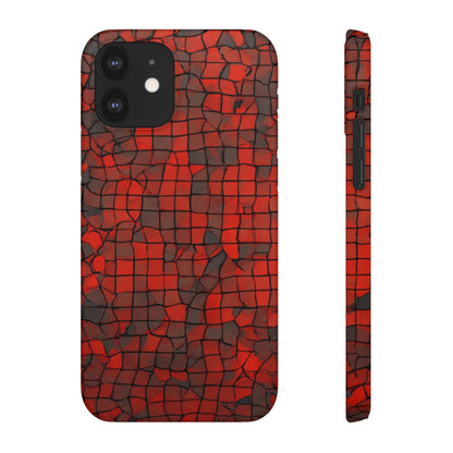 Red & Black Cubes Snap Case - Colorwink