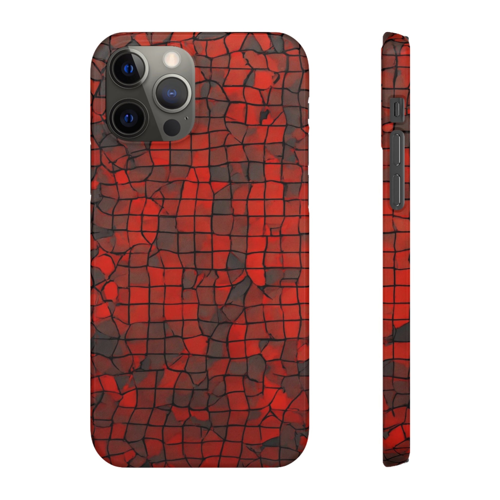 Red & Black Cubes Snap Case - Colorwink