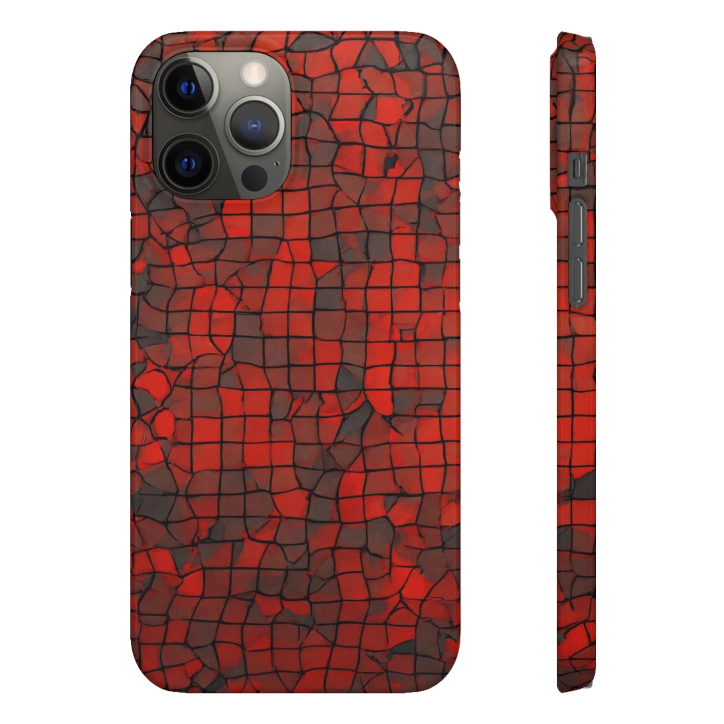 Red & Black Cubes Snap Case - Colorwink