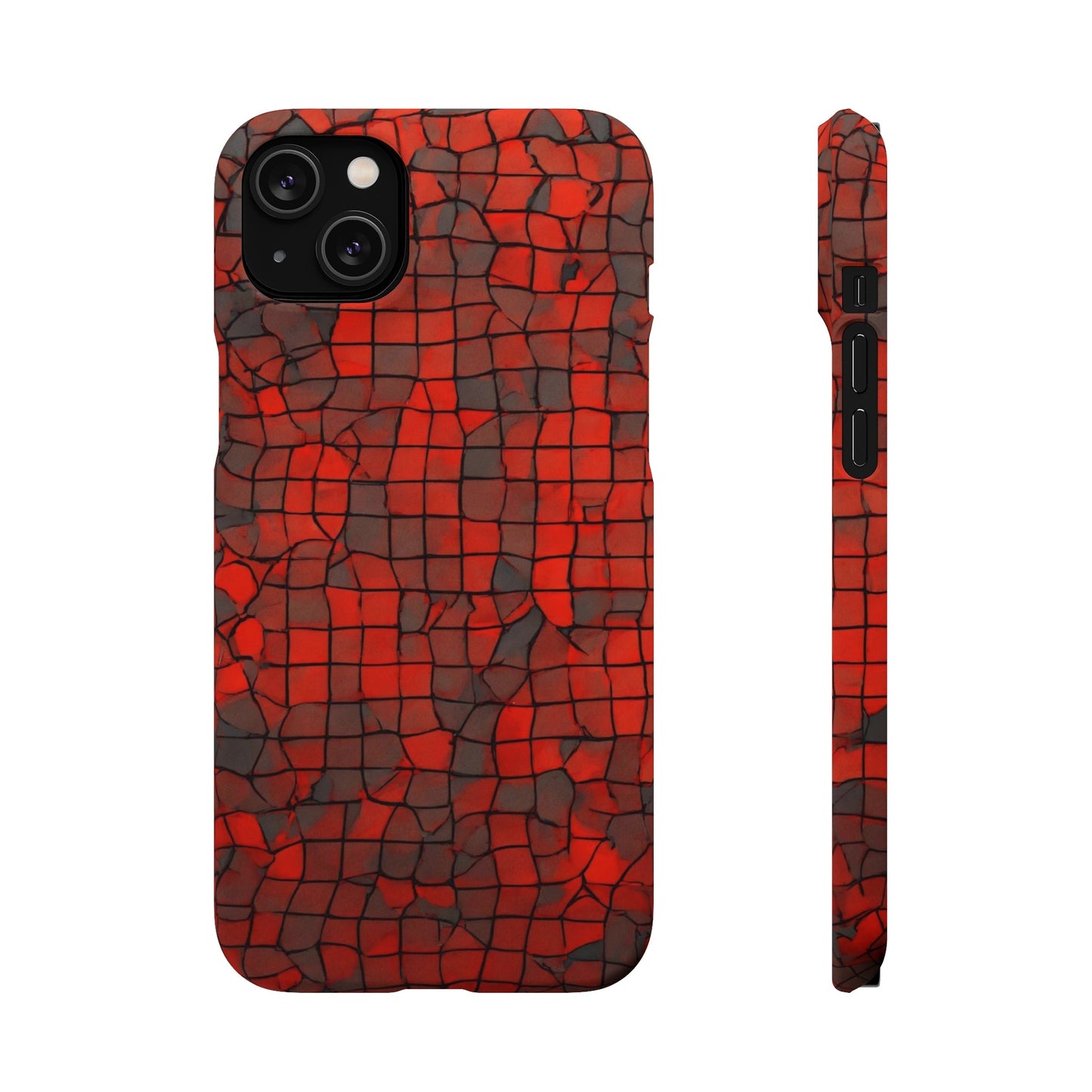 Red & Black Cubes Snap Case - Colorwink