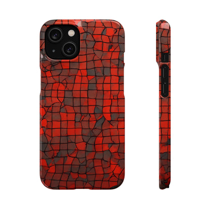 Red & Black Cubes Snap Case - Colorwink