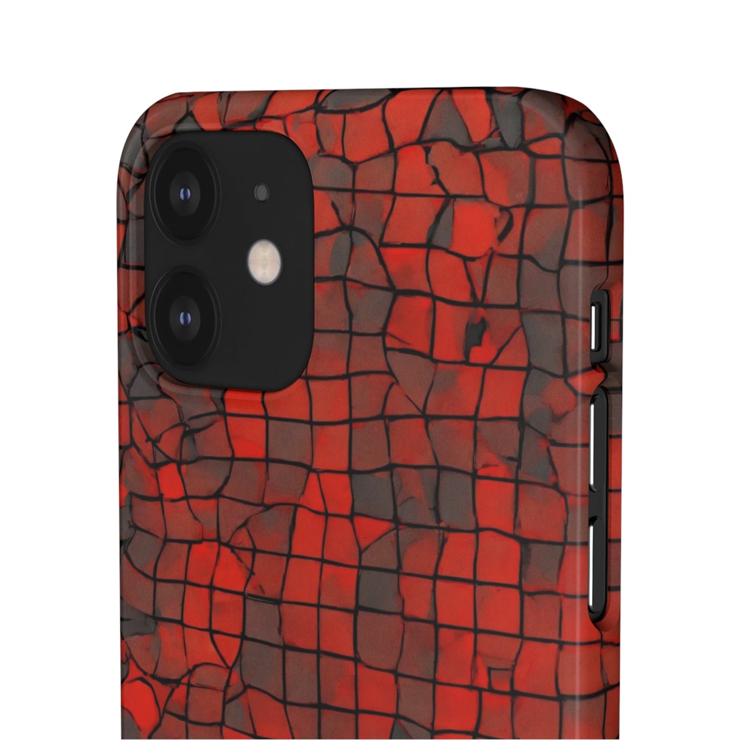 Red & Black Cubes Snap Case - Colorwink