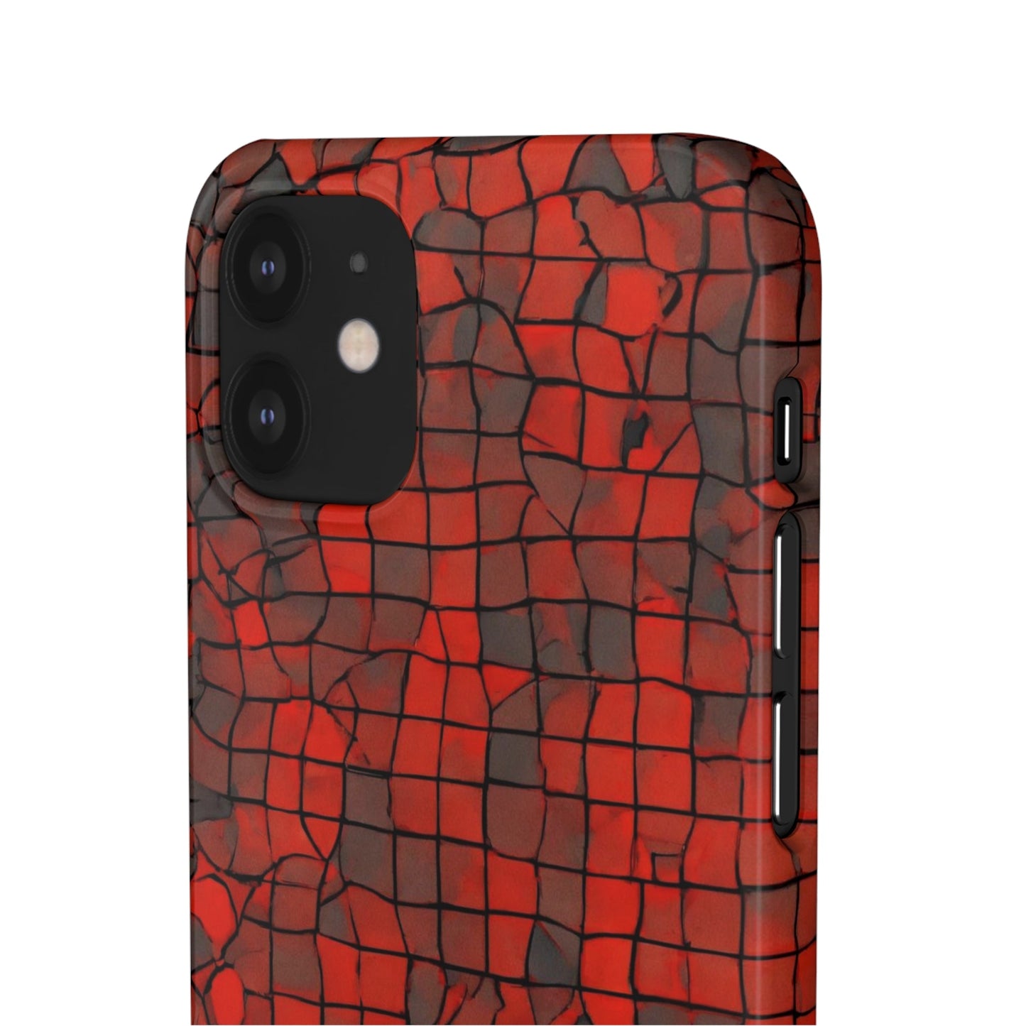 Red & Black Cubes Snap Case - Colorwink