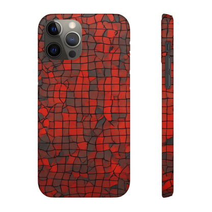 Red & Black Cubes Snap Case - Colorwink