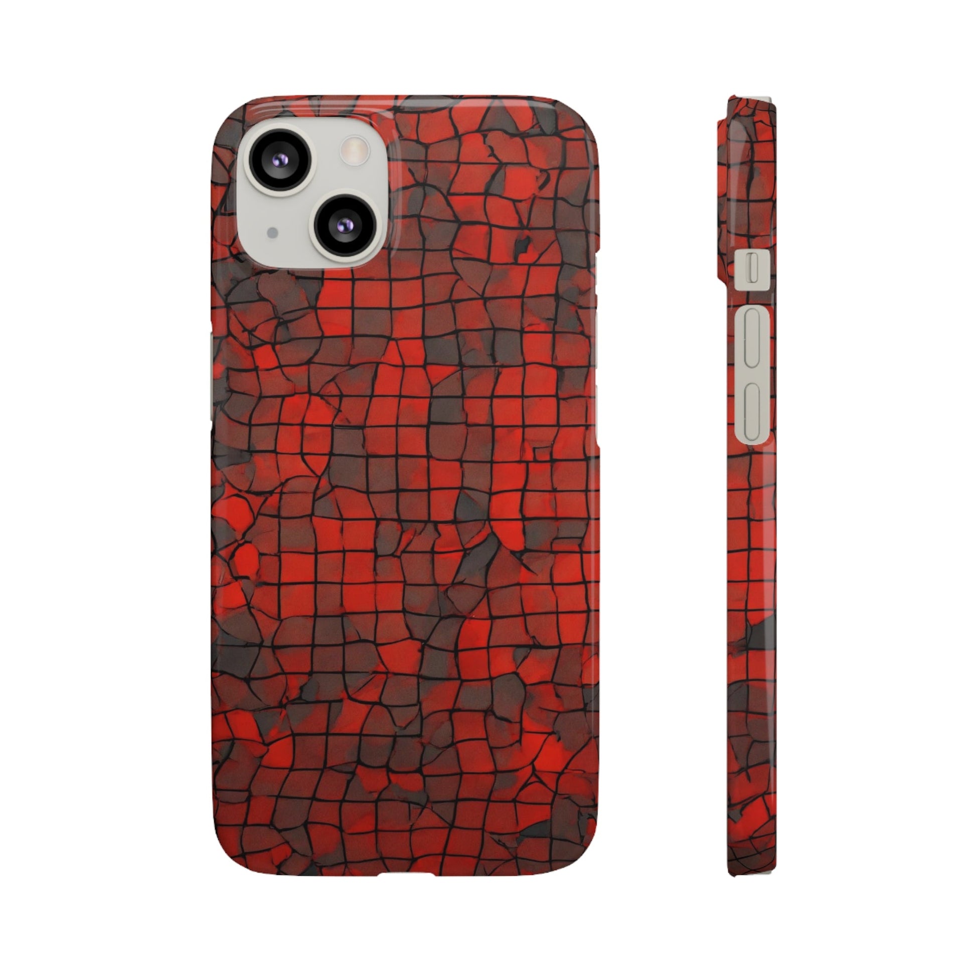 Red & Black Cubes Snap Case - Colorwink