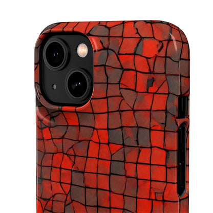 Red & Black Cubes Snap Case - Colorwink