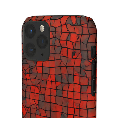 Red & Black Cubes Snap Case - Colorwink