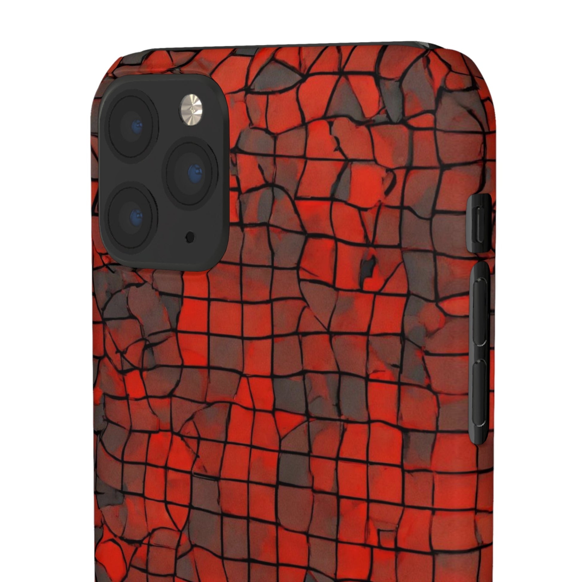 Red & Black Cubes Snap Case - Colorwink